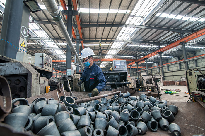 老河口网架配件-锥头加工车间